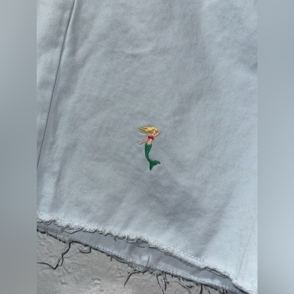 Men's Gap Light Blue Shorts with Mermaid Embroidery - Picture 3 of 7